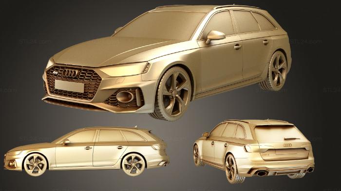Автомобили и транспорт (Audi RS4 avant 2020, CARS_0558) 3D модель для ЧПУ станка